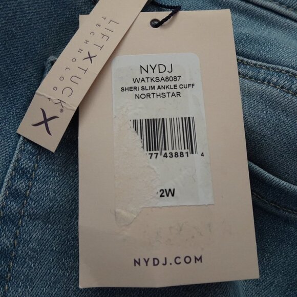 NYDJ Sheri Slim Ankle Jeans Women's Plus Size 22W Blue Stretch Denim - Picture 9 of 12